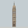 Ornate Historic Stone Tower With Dome Spire Arched Windows And Multi story Structure