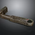 Antique Bronze Sculpture Carving Tool with Serrated Head and Textured Handle