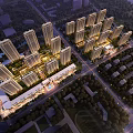Aerial View Planning for Modern Residential Development with High Rise Buildings Green Areas and Roads