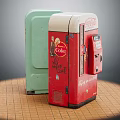 Vintage Red And Green Coca Cola Commercial Vending Machines