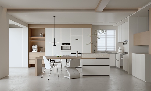 Minimalist Open Kitchen 3d model