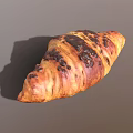 Freshly Baked Golden Brown Croissant With Buttery Layers And Crispy Texture