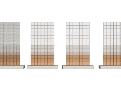 glass brick glass partition crystal brick glass screen art glass 3d model