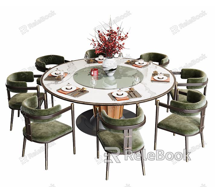 New Chinese Dining Table and Chair Combination model