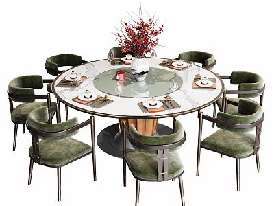 New Chinese Dining Table and Chair Combination model