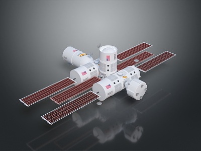 satellite artificial satellite artificial earth satellite astronomical satellite 3d model