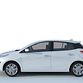 White Toyota Compact Hatchback Car with Modern Exterior and Alloy Wheels