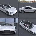 White Sports Car With Sleek Design Modern Exterior And Multiple Angles View