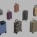 Modern Luggage Luggage Suitcase Suitcase Trolley Case 3d model