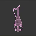 Decorative Bronze Pitcher With Handle Three Animal Shaped Feet And Engraved Patterns 3d model
