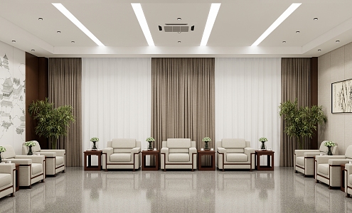 New Chinese Reception Room 3d model