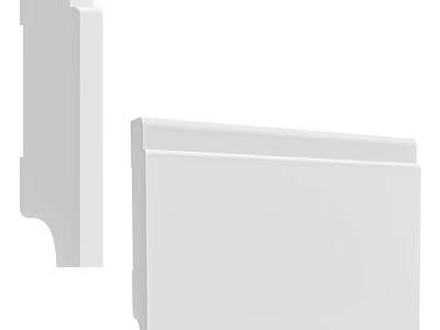 Elegant White Plaster Moulding Decorative Lines For Modern Wall And Ceiling Design 3d model