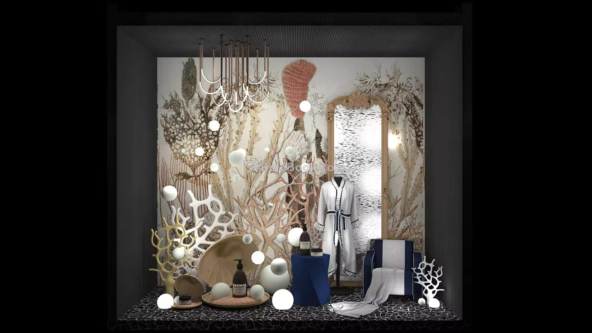 Nordic Window Show Window 3d model