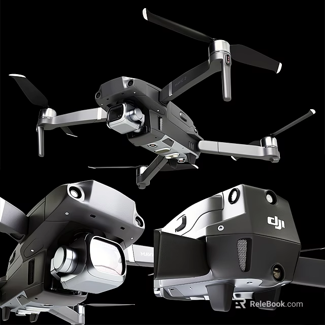 DJI Drone With High Definition Camera Foldable Design And Multiple Angle Views 3d model 