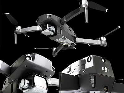DJI Drone With High Definition Camera Foldable Design And Multiple Angle Views 3d model
