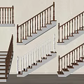 Staircase Design Ideas With Wooden And White Railings For Modern Home Interior