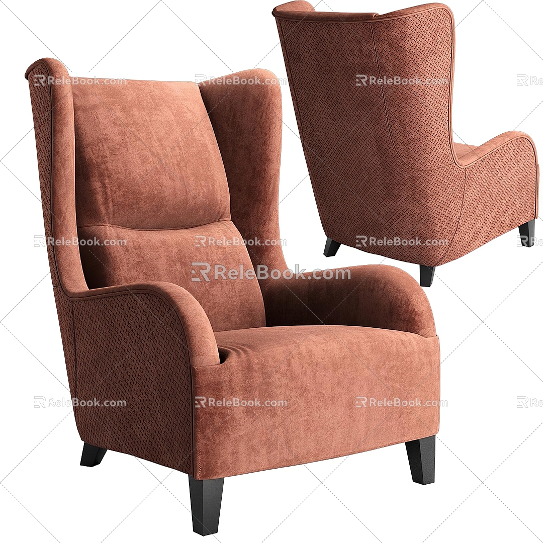 Single sofa sofa pedal 3d model