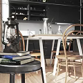 Modern Restaurant Interior Design With Open Kitchen And Comfortable Dining Area