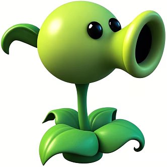 Plants vs. Zombies Pea Shooter 3d model