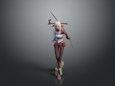 cosplay costume online game female warrior anime costume animation costume 3d model