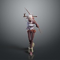 cosplay costume costume online game female warrior anime costume animation costume 3d model