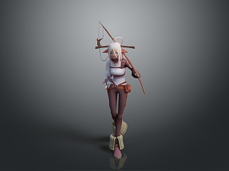 cosplay costume online game female warrior anime costume animation costume 3d model