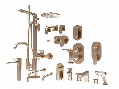 Modern faucet bathroom hardware 3d model