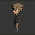Modern game character child 3d model