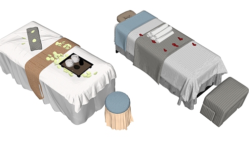 Modern massage bed massage bed combination 3d model