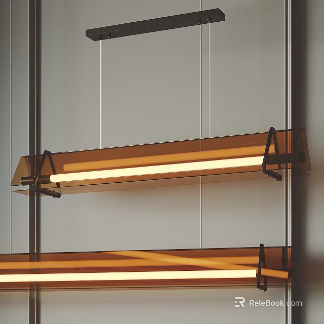 Modern Geometric Pendant Light With Metal Frame Warm Illumination For Contemporary Interior 3d model 