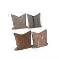 Decorative Pillows In Natural Tones With Striped Patterns And Textured Fabric For Home Decor