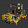 Yellow Industrial Forklift With Modern Cabin Design And Control Features