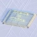 E-commerce chip circuit board explosion diagram circuit line e-commerce technology chip motor electrical appliance computer motor 3d model