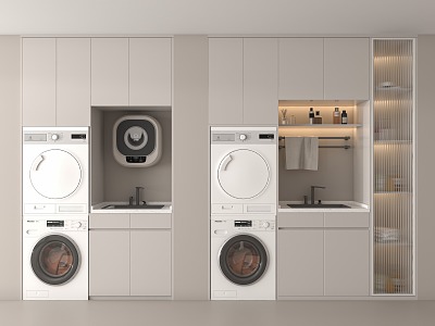 Modern washing machine cabinet 3d model