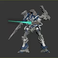 Modern Robot Mech Warrior Mech Soldier Machine Battlearm Mechanical Battlearm 3d model