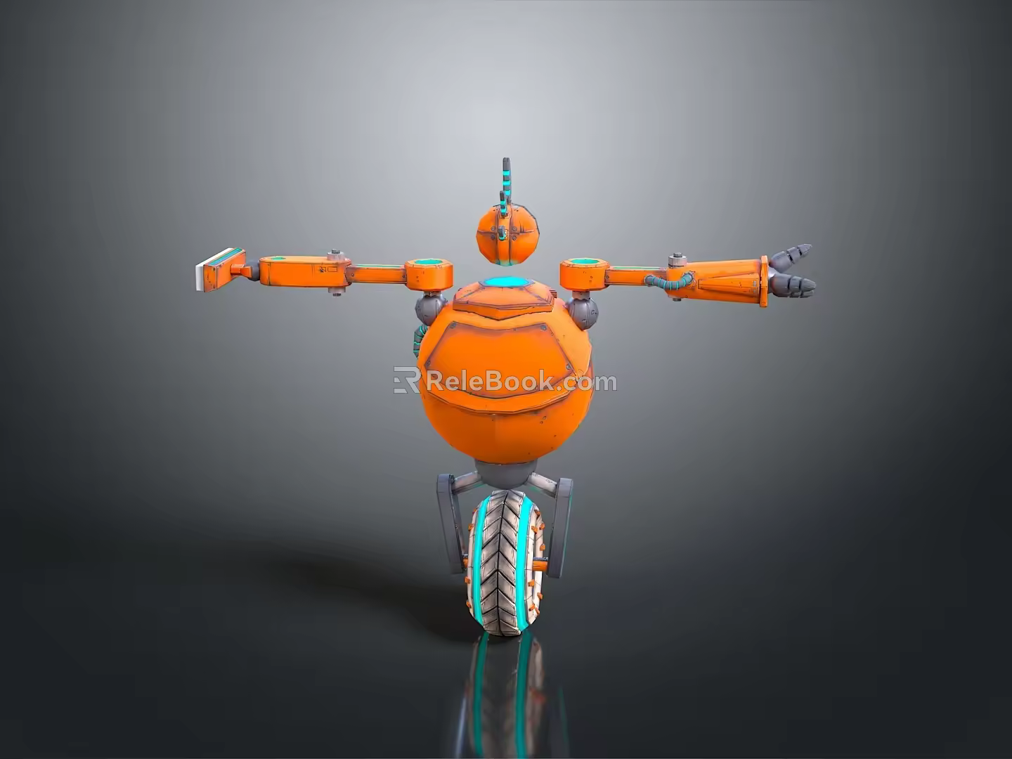 Industrial Robot Single Wheel Robot Double Wheel Robot Assistant Small Robot 3d model