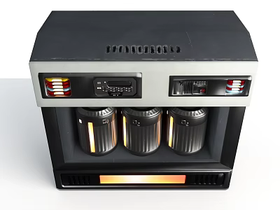 Commercial Beverage Dispenser With Three Cylinders Modern Design And Digital 3d model