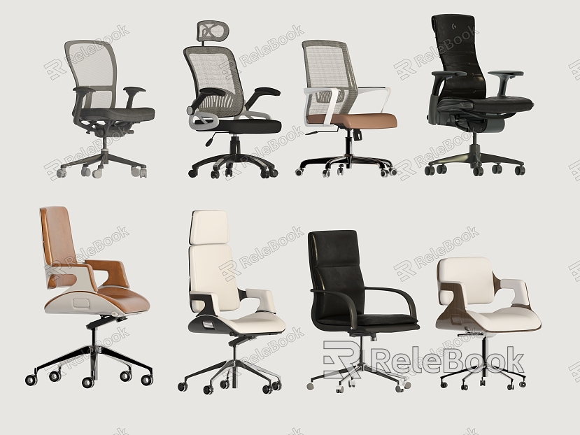 Modern Office Chair Boss Chair Swivel Chair Stainless Steel Chair model