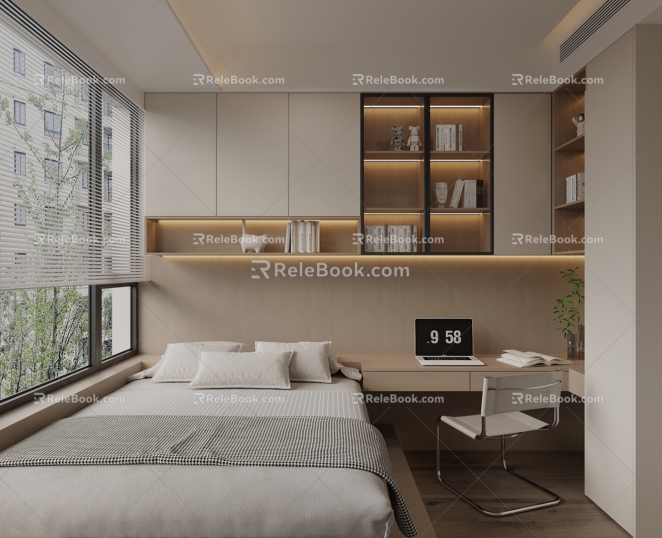 Modern Tatami Bedroom 3d model