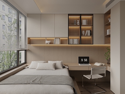 Modern Tatami Bedroom 3d model