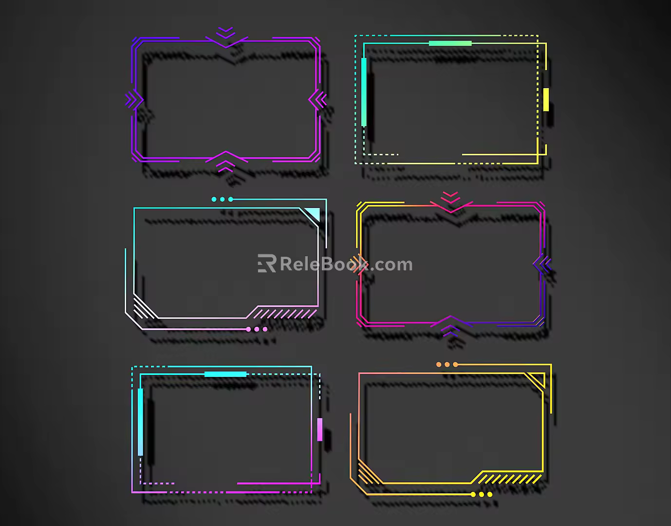 Modern science and technology lines science and technology lines modeling culture wall 3d model