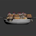 Delicious Assorted Desserts Including Cupcakes Pastries And Muffins On Decorative Plates