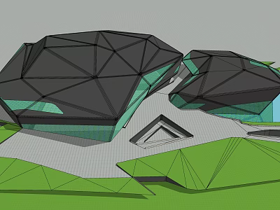 Modern Theatre Architecture Zaha Guangzhou Grand Theatre 3d model