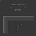 White Decorative Architectural Molding With Detailed Curved Structure And Smooth Surface
