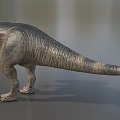 Detailed Reptile Dinosaur Model With Bony Crest And Scaly Skin Standing Posture