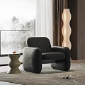 POLIFORM Leisure Chair Single Sofa Side Floor Lamp 3d model