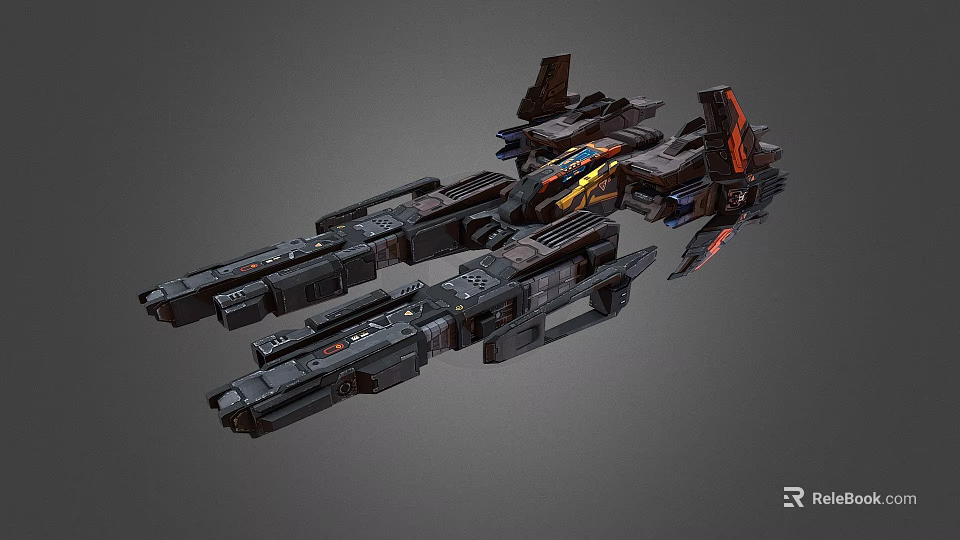 Futuristic Cosmic Spaceship 3D Model With Advanced Interstellar Design And Detailed Structure 3d model 