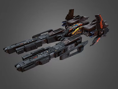Futuristic Cosmic Spaceship 3D Model With Advanced Interstellar Design And Detailed Structure 3d model