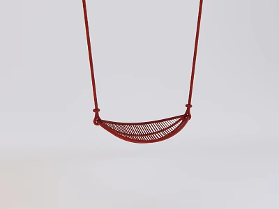 Red Hammock Swing Outdoor Play Equipment For Kids Fun And Relaxation 3d model