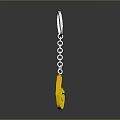 Fashion Accessories Yellow OK Hand Gesture Keychain With Silver Chain And Ring